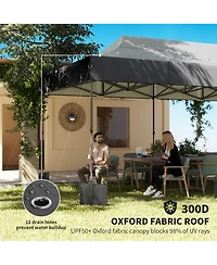 Outsunny 10x20 ft Pop Up Canopy Tent, Heavy Duty Outdoor