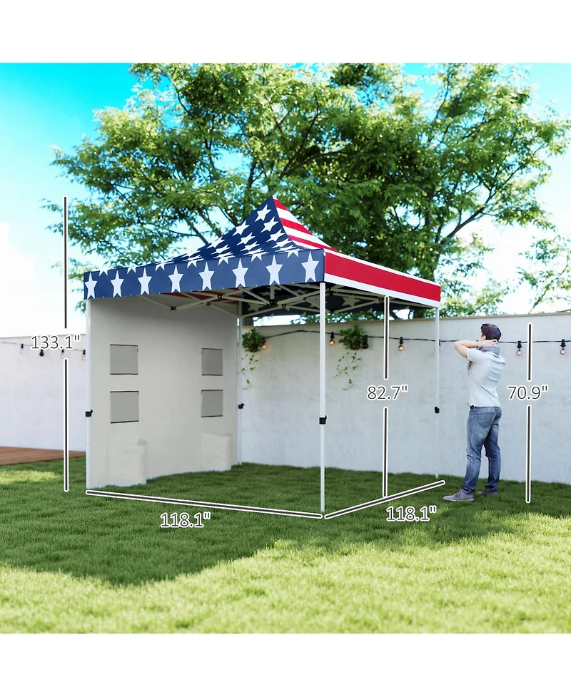 Outsunny Heavy Duty Pop Up Canopy Tent