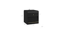 Lucky One 18"W Smart Nightstand with Charging Station, Voice-Controlled Night Light