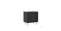 Lucky One 23"W Smart Nightstand with Charging Station, Voice-Controlled Night Light