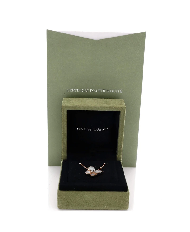 Pre-Owned Van Cleef & Arpels Two Butterfly Pendant Necklace