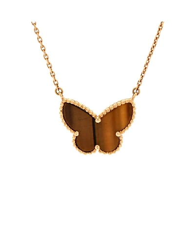 Pre-Owned Van Cleef and Arpels Lucky Alhambra Butterfly Pendant Necklace