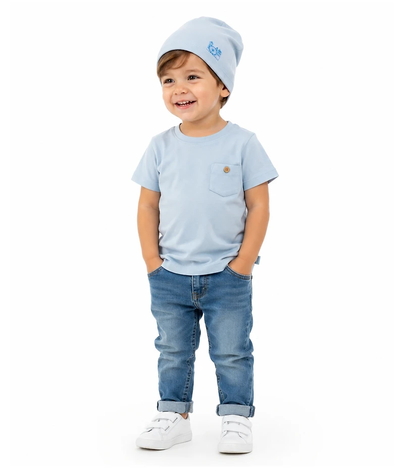 MeMoi Baby Boys "Merry Skyline" 100% Cotton Beanie with San Francisco Graphics