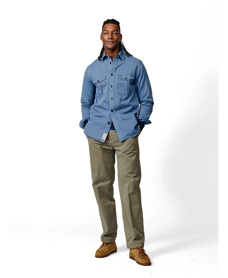 Aubin Men's Cole Long Sleeve Twill Overshirt