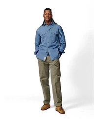 Aubin Men's Cole Long Sleeve Twill Overshirt