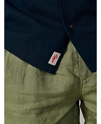 Aubin Men's Seersucker Linen Short Sleeve Shirt