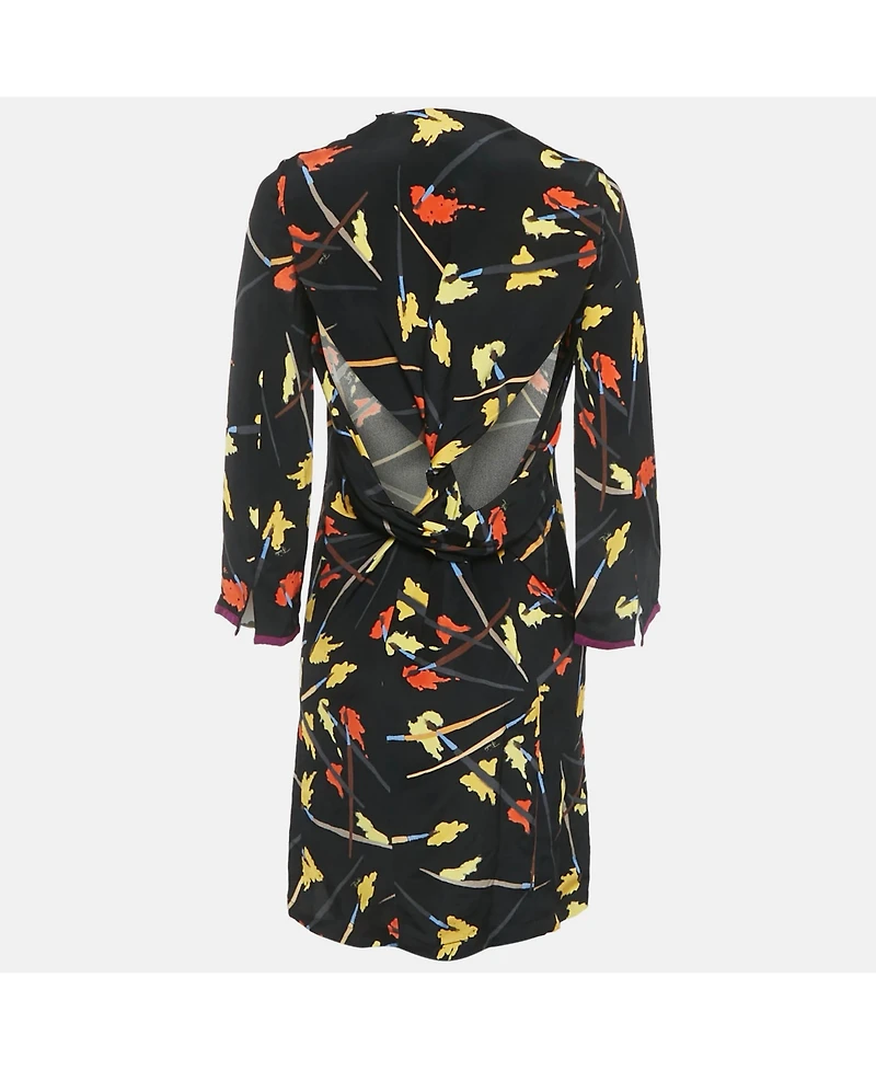 Pre-Owned Emilio Pucci Women's Brush Print Silk Mini Dress
