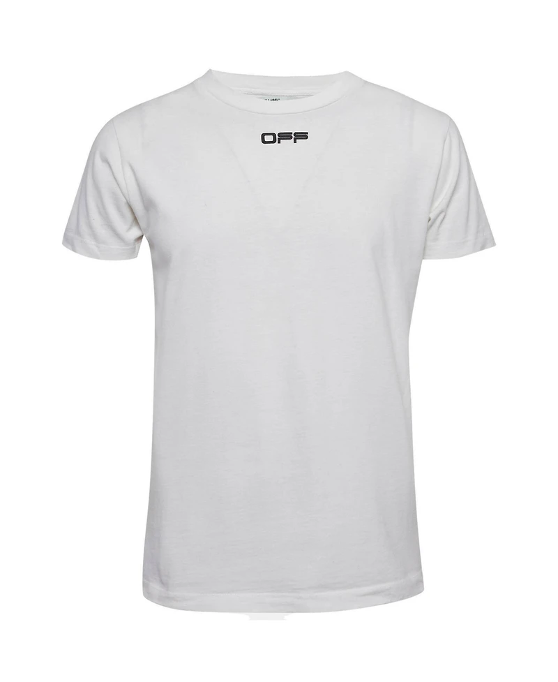 Pre-Owned Off-White Men Print Cotton Half Sleeve T-Shirt