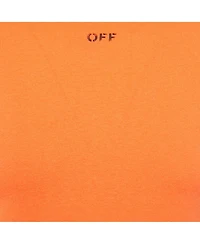 Pre-Owned Off-White Men's ange Logo Print Cotton Crew Neck T-Shirt