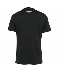 Pre-Owned Roberto Cavalli Men's Crest Crystal Embellished Cotton Knit T-Shirt