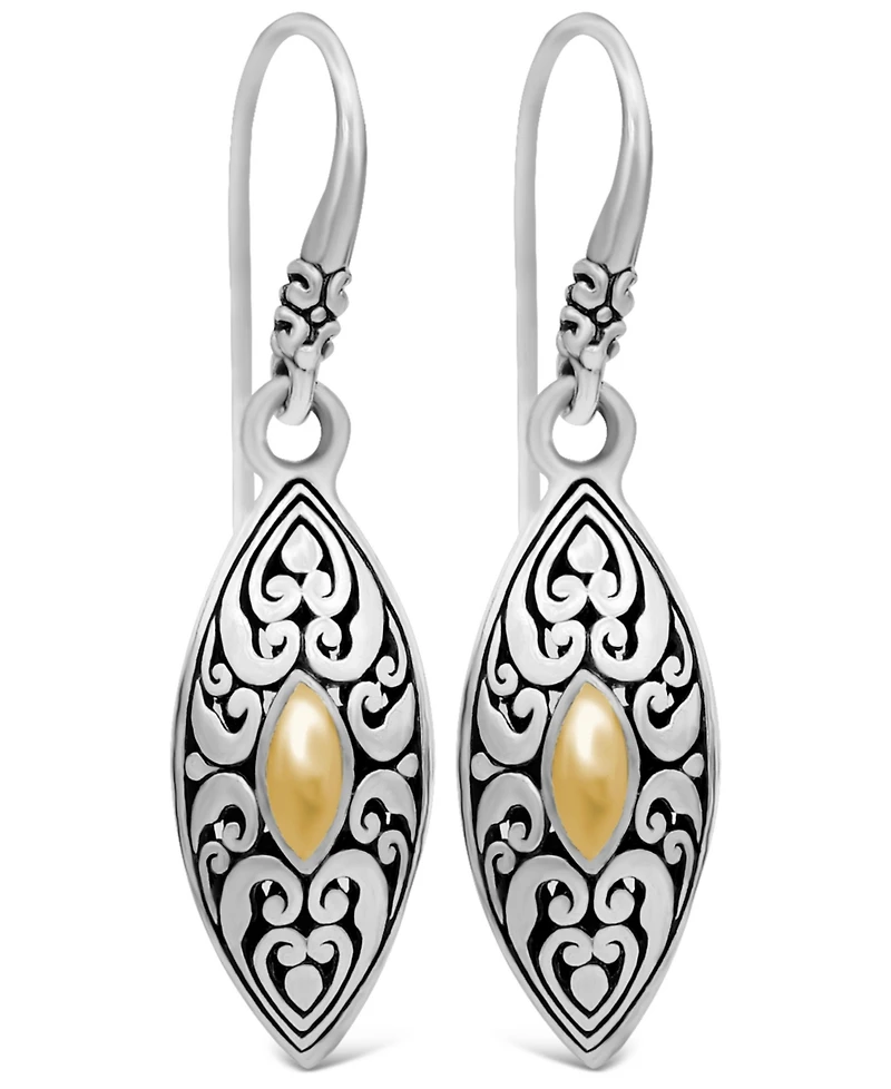 Devata Angel Eyes Earrings in Sterling Silver and 18K Gold