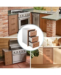homfan Stainless Steel Storage Cabinet