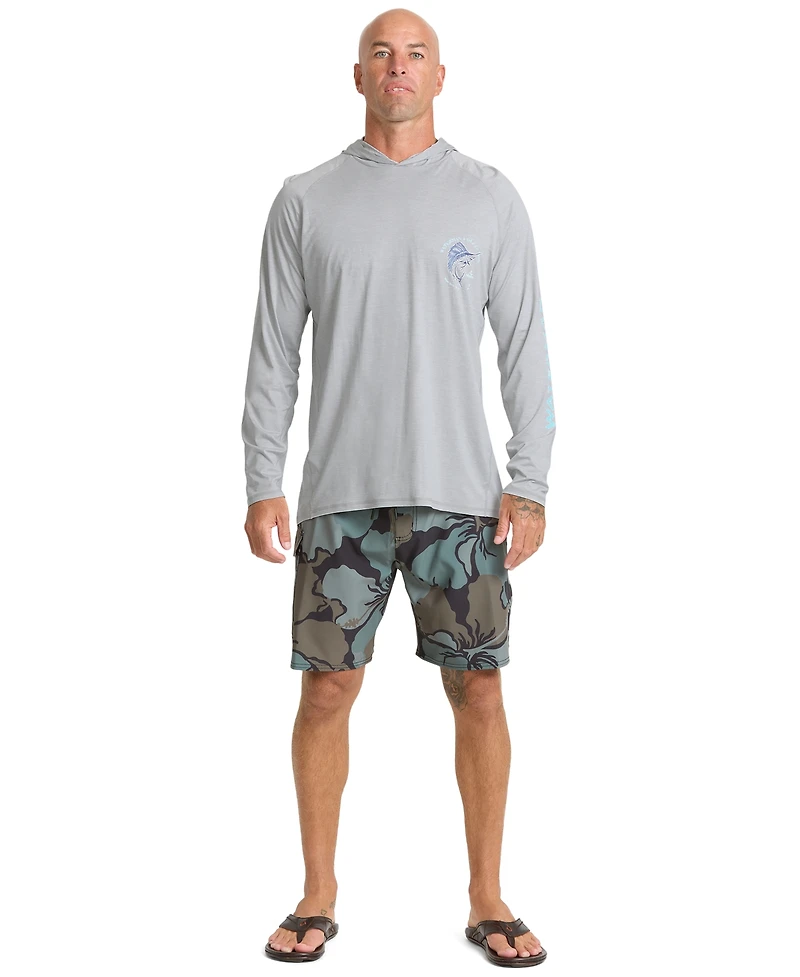 Quiksilver Waterman Men's Marley Classic-Fit Hooded Rash Guard