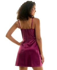 Seni & Cade Juniors' Embroidered Applique A-Line Mini Dress