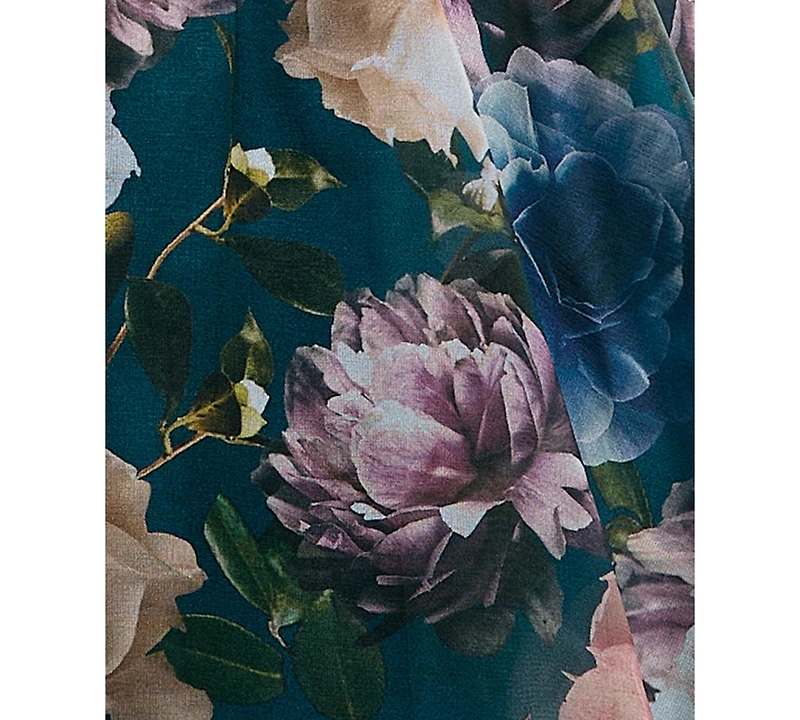 Seni & Cade Juniors' Floral Printed Square Neck Mini Dress