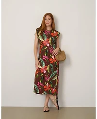 Cable & Gauge Women's Pleat Detail Maxi Dress
