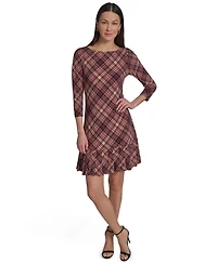 Tommy Hilfiger Women's Crewneck Pleated Hem Shift Dress