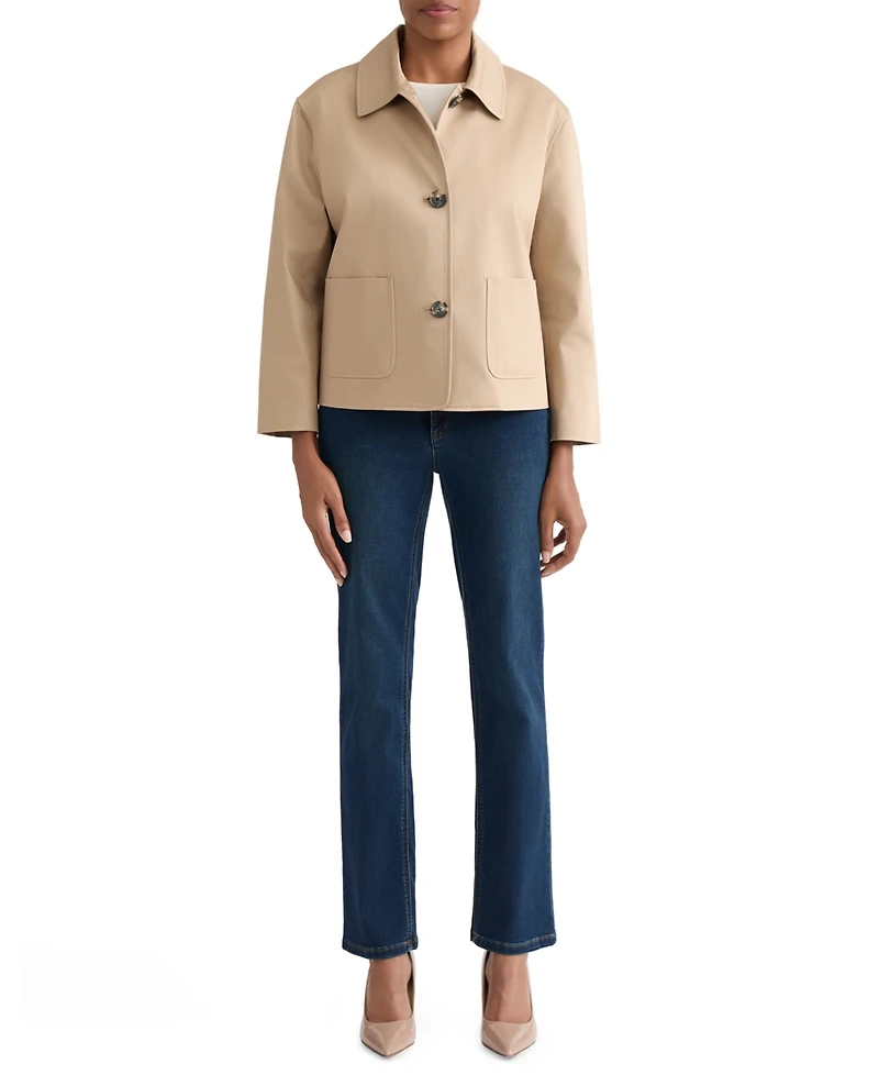 Jones New York Women's Three-Button Cotton Sateen Jacket