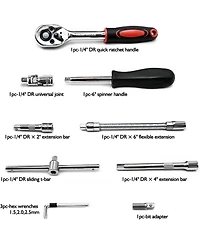 Xdovet Socket Ratchet Wrench Set Bit Metric Extension Bar Auto Repairing Household