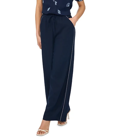 CeCe Women's Pull-On Tie Waist Pants
