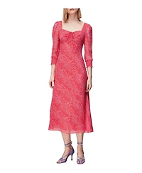 Whistles Women's Diagonal Leopard Midi Dress