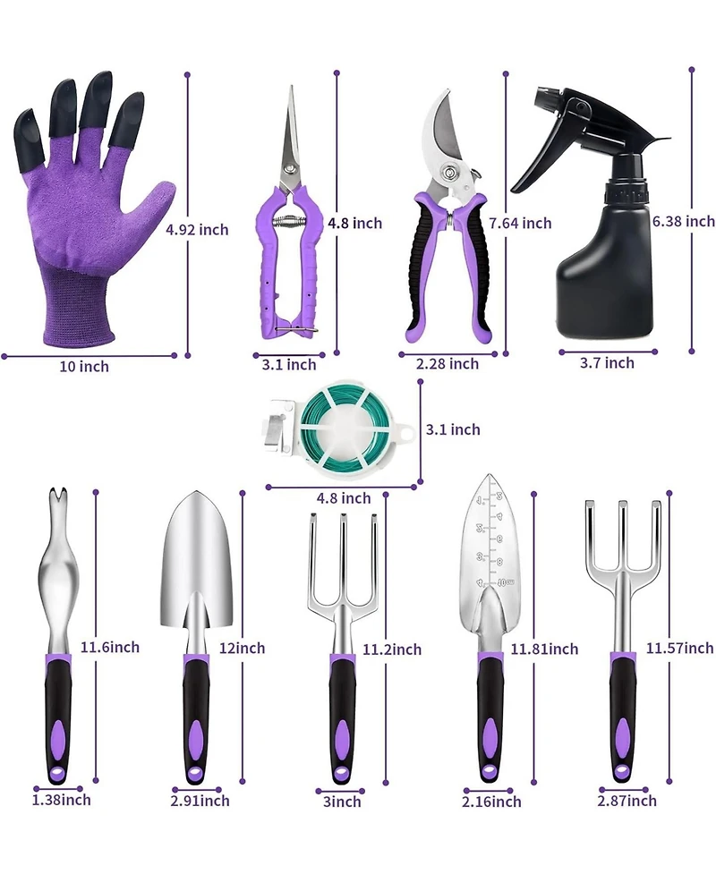 Xdovet Gardening Tool Set Aluminum Alloy Steel Hand Kit With Bag