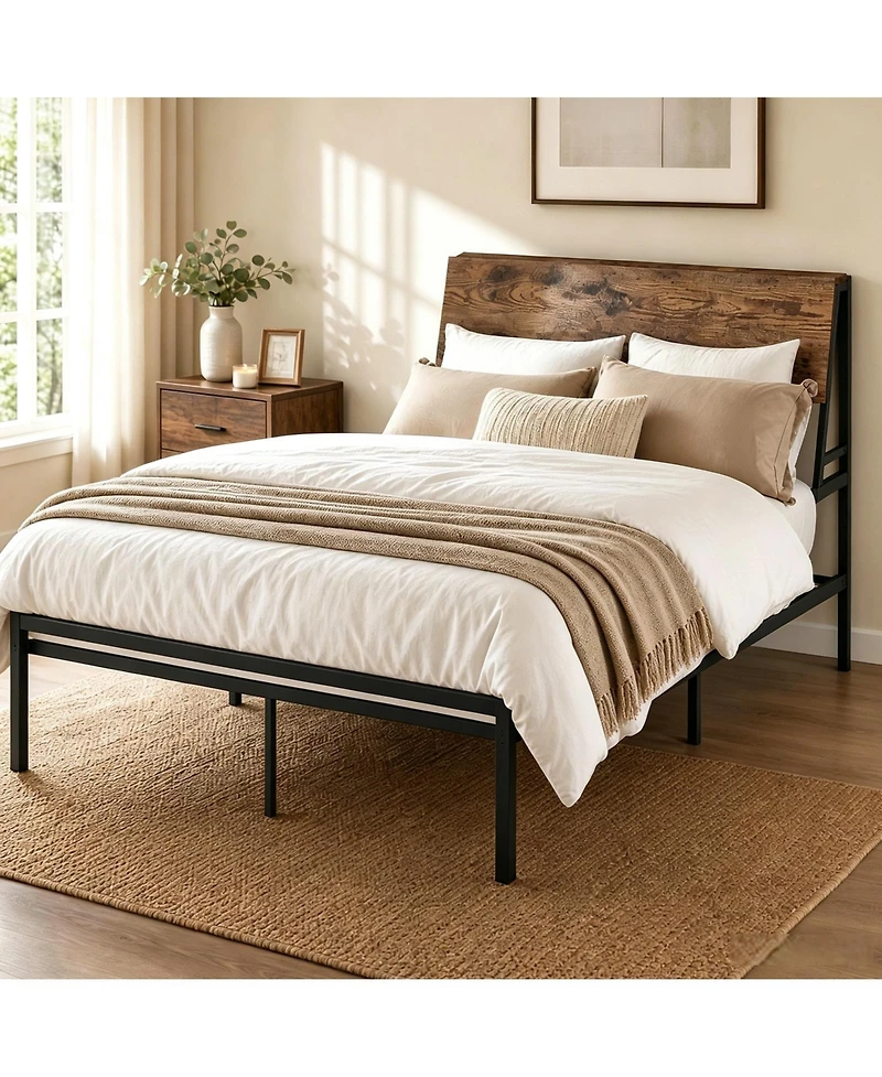 homfan Metal Platform Bed Frame