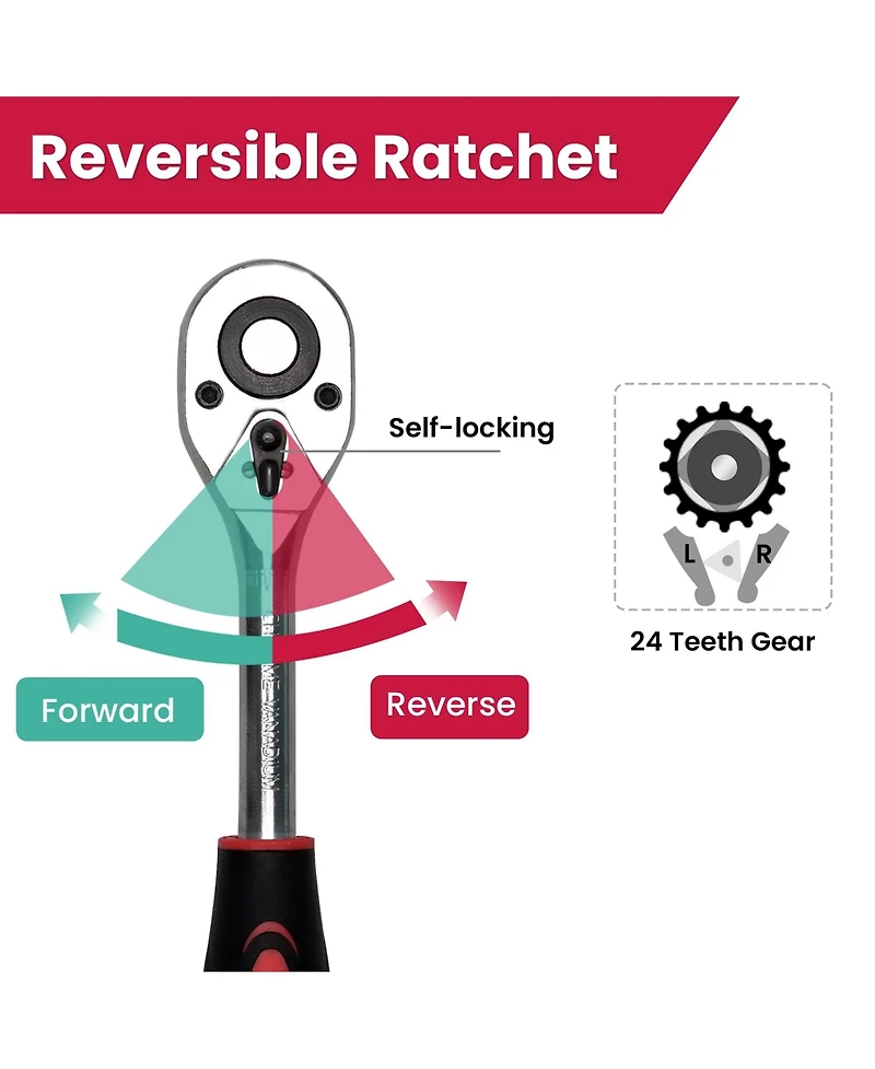 Xdovet Socket Ratchet Wrench Set 1/2inch 1/4inch Metric Deep Shallow Universal Joint Automotive Kit