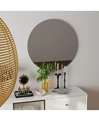 Laoties 28" Round Bathroom Vanity Mirror, Wall Mirror for Bedroom, Entryway and Living Room