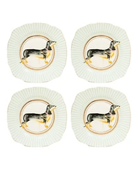 Yvonne Ellen Dog Cake Plates, Set of 4