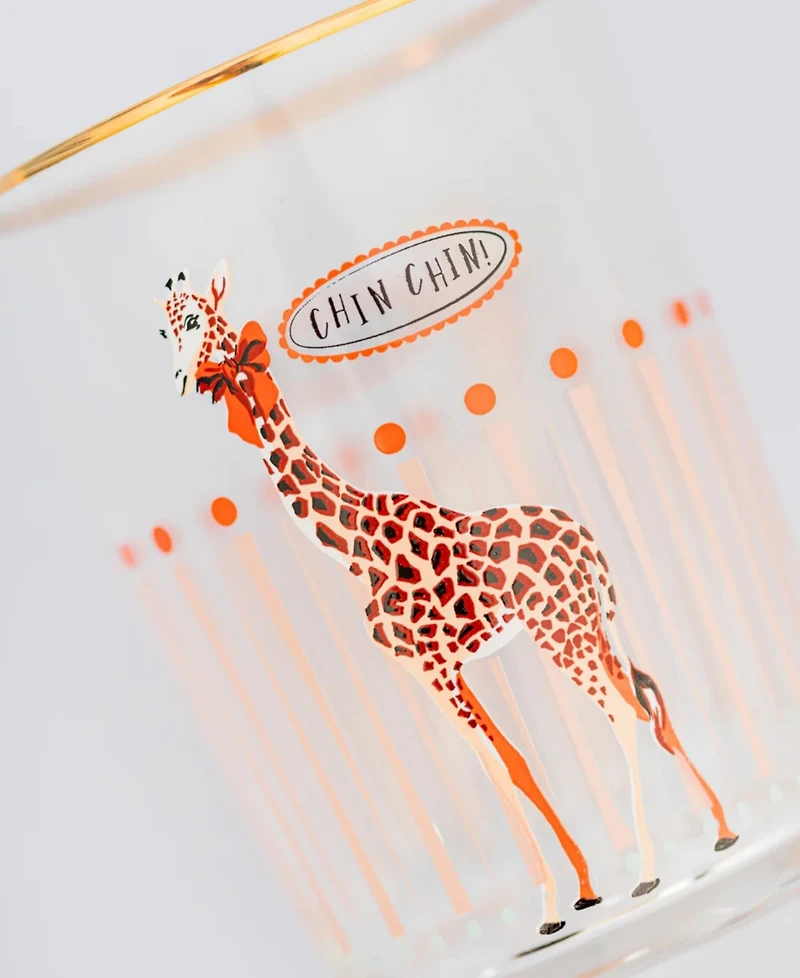 Yvonne Ellen Giraffe Hi Ball Glasses, Set of 4