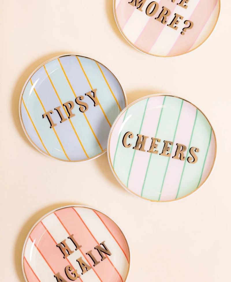 Yvonne Ellen Slogan Coasters, Set of 4