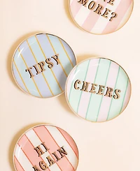 Yvonne Ellen Slogan Coasters, Set of 4