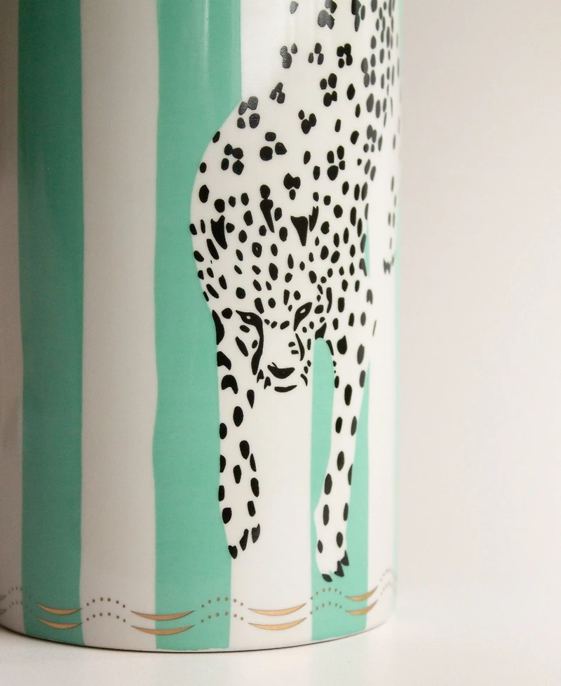 Yvonne Ellen Leopard Tall Flower Vase
