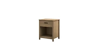 Lucky One Wood Nightstand with Drawer and Shelf
