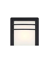 John Timberland Habitat Modern Industrial Outdoor Wall Light Fixtures Set of 2 Metal 11inch Frosted Glass for Post Exterior Barn Deck