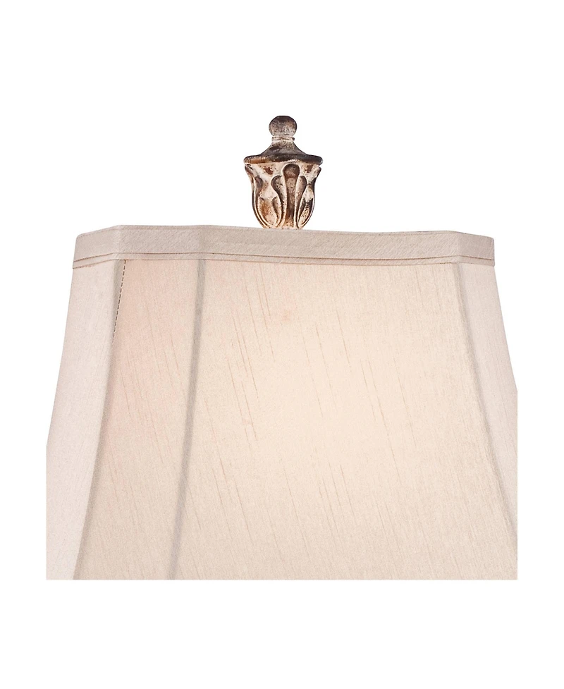 Regency Hill Karina 25" High Petite Vase Traditional Country Cottage Table Lamps Set of 2 Leaves Finish Living Room