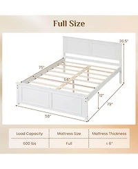 Slickblue Modern Platform Bed Frame with Wooden Headboard