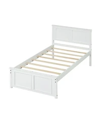 Slickblue Modern Platform Bed Frame with Wooden Headboard