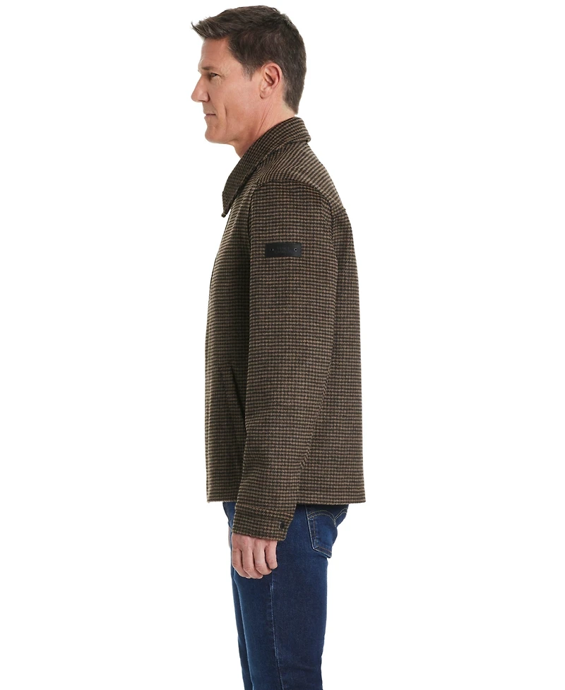 Vince Camuto Men's Men s Zip Front Faux Wool Jacket