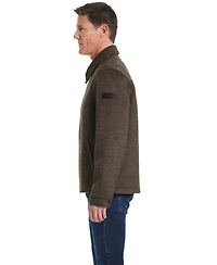 Vince Camuto Men's Men s Zip Front Faux Wool Jacket