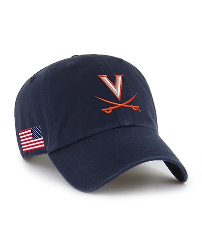 '47 Brand Men's Navy Virginia Cavaliers Americana Heritage Clean Up Adjustable Hat