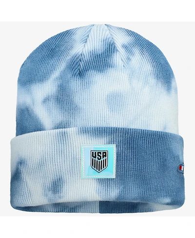 Fan Ink Men's and Women's Blue Usmnt Psychedelic Tri-Blend Cuffed Knit Hat
