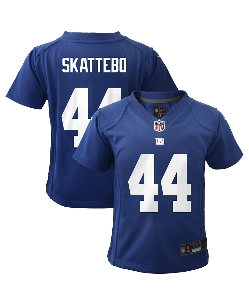 Nike Toddler Cam Skattebo Royal New York Giants Team Game Jersey