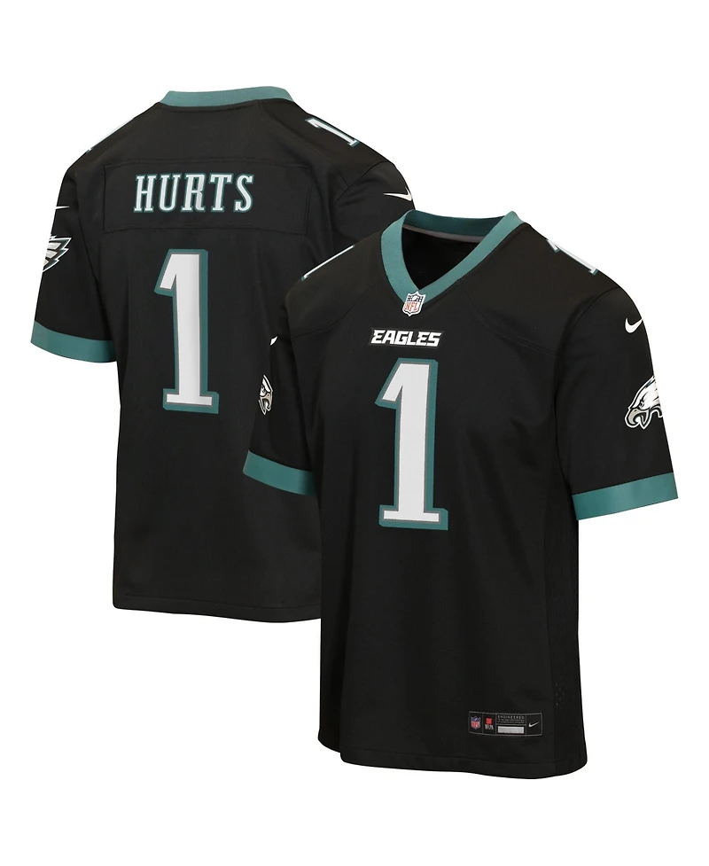 Nike Big Boys and Girls Jalen Hurts Black Philadelphia Eagles Alternate Game Jersey
