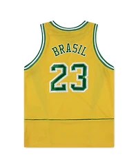 Jordan Big Boys and Girls Yellow Brazil National Team Mesh Basketball Fashion Jersey