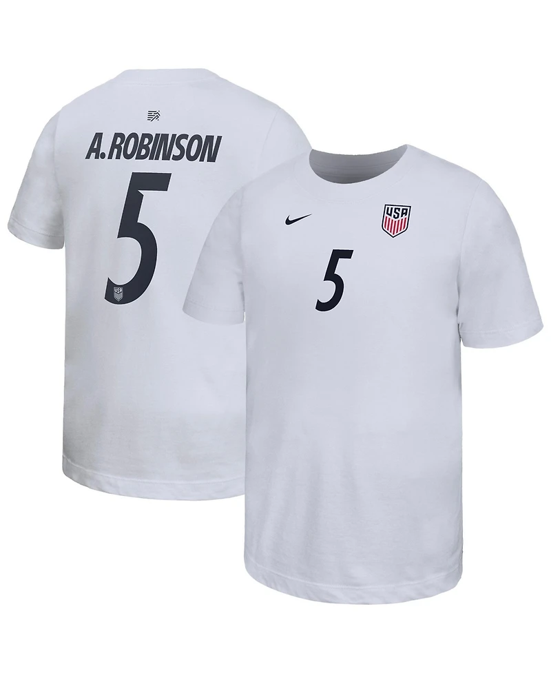 Nike Big Boys and Girls Antonee Robinson White Usmnt Home Player Name & Number T-Shirt