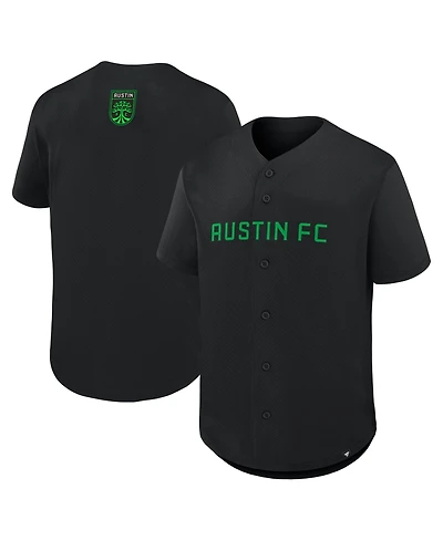 Fanatics Men's Black Austin Fc Maximum Intensity Button-Up Jersey