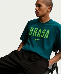 Nike Men's Green Brazil National Team Wordmark T-Shirt