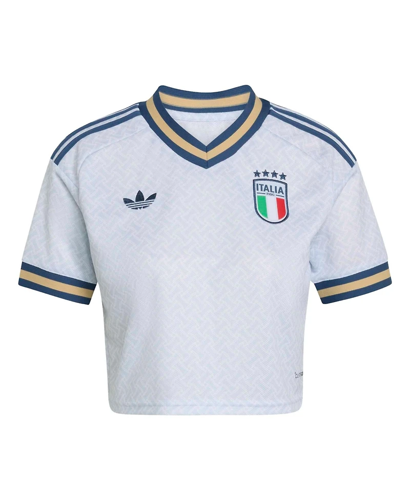 Adidas Women's Light Blue Italy National Team 2026 Away Replica Cropped Jersey